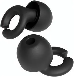 Ear Plugs, Ultra-Soft Reusable Noise Reducing Earplugs with Horseshoe Shape for Comfort, 4 Tip Sizes for Customizable Fit, 17dB (NRR) Noise Reduction Rating, Black, 1 Pair with Travel Case Ear Plugs, Ultra-Soft Reusable Noise Reducing Earplugs with Horseshoe Shape for Comfort, 4 Tip Sizes for Customizable Fit, 17dB (NRR) Noise Reduction Rating, Black, 1 Pair with Travel Case