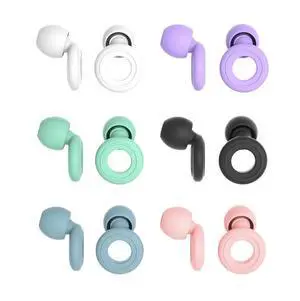 6 Pairs Soft Silicone Earplugs Reusable Noise-Reducing for Concerts, Sleep, Focus, Travel, Adjustable Size 28dB (SNR) Noise Reduction Mixed 6 Pairs Soft Silicone Earplugs Reusable Noise-Reducing for Concerts, Sleep, Focus, Travel, Adjustable Size 28dB (SNR) Noise Reduction Mixed
