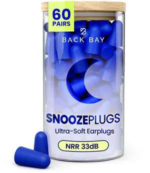 SnoozePlugs Ultra Soft Foam Earplugs for Sleeping, 60 Pairs Comfortable Foam Ear Plugs for Side Sleepers- 33db NRR Sleep Earplugs for Overnight Snore Blocking, Noise Canceling Sleep SnoozePlugs Ultra Soft Foam Earplugs for Sleeping, 60 Pairs Comfortable Foam Ear Plugs for Side Sleepers- 33db NRR Sleep Earplugs for Overnight Snore Blocking, Noise Canceling Sleep