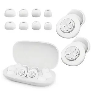 Ear Plugs for Sleeping Noise Cancelling,Ultra-Comfy Noise Reduction for Side Sleepers,56dB Reusable Silicone Earplugs for Snoring Blocking,Hearing Protection for Concerts,Shooting & Travel(White) Ear Plugs for Sleeping Noise Cancelling,Ultra-Comfy Noise Reduction for Side Sleepers,56dB Reusable Silicone Earplugs for Snoring Blocking,Hearing Protection for Concerts,Shooting & Travel(White)