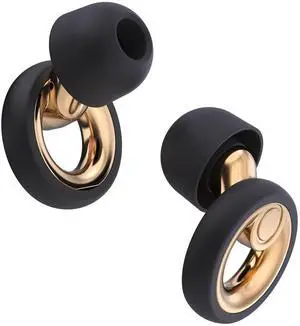 Ear Plugs for Sleeping Noise Cancelling - Reusable Silicone Earplugs for Concert, Motorcycle, Sports and Festivals, 30dB Noise Reduction, Washable Hearing Protection - Gold Ear Plugs for Sleeping Noise Cancelling - Reusable Silicone Earplugs for Concert, Motorcycle, Sports and Festivals, 30dB Noise Reduction, Washable Hearing Protection - Gold
