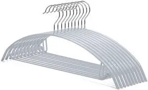 Non Slip PVC Coating Sweater Hangers,Dress Suit Coat Hangers,Shoulder Bump Free Golf T Shirts Clothes Hangers (Silvery Grey Color 10 Pack) Non Slip PVC Coating Sweater Hangers,Dress Suit Coat Hangers,Shoulder Bump Free Golf T Shirts Clothes Hangers (Silvery Grey Color 10 Pack)