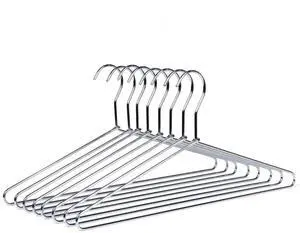 10 Pack Heavy Duty Metal Coat Hangers, 17" Stainless Steel Shirt Hangers with Smooth Chrome, Silver Metal Wire Hanger for Closet Organization, Suit & Pants 10 Pack Heavy Duty Metal Coat Hangers, 17" Stainless Steel Shirt Hangers with Smooth Chrome, Silver Metal Wire Hanger for Closet Organization, Suit & Pants