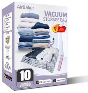 Vacuum Storage Bags for moving, Vacuum Seal Bags for Memory Foam, Latex, Clothing & Bedding, Space Saver Bags for Organization and Storage (Jumbo) Vacuum Storage Bags for moving, Vacuum Seal Bags for Memory Foam, Latex, Clothing & Bedding, Space Saver Bags for Organization and Storage (Jumbo)