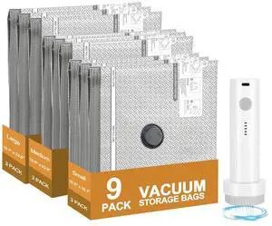 Vacuum Seal Bags for Clothing Travel, with Electric Pump 9-Pack Vacuum Seal Bags for Clothing Travel, with Electric Pump 9-Pack
