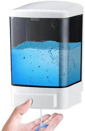 Manual Soap Dispenser Wall Mounted, 33.8oz, Bathroom Kitchen Commercial Manual Soap Dispenser Wall Mounted, 33.8oz, Bathroom Kitchen Commercial