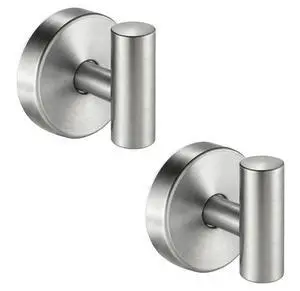 Waterproof No-Drilling Suction Cup Shower Hooks, Brushed Nickel Waterproof No-Drilling Suction Cup Shower Hooks, Brushed Nickel