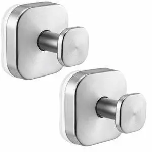 Suction Cup Hooks for Shower,Heavy-duty & No-Drill Waterproof Hook,2 Silver Suction Cup Hooks for Shower,Heavy-duty & No-Drill Waterproof Hook,2 Silver
