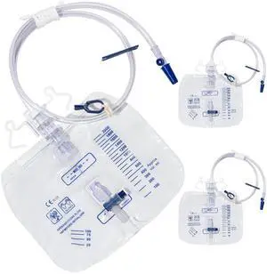2000mL Catheter Bags, Urinary Drainage Bags 3 Pack 2000mL Catheter Bags, Urinary Drainage Bags 3 Pack