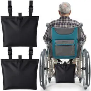 2PCS Drainage Bag Holder for Wheelchair w/Hook & Loop Closure, Waterproof 2PCS Drainage Bag Holder for Wheelchair w/Hook & Loop Closure, Waterproof