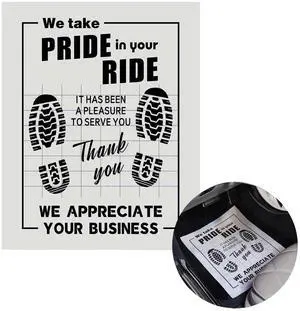 100Pcs Paper Floor Mats for Cars, Disposable White Automotive Floor Mats Kraft Paper, Waterproof Car Foot Pads Protective Papers, Thank You Mats for Car Detailing, Auto Dealership (20" x 16") 100Pcs Paper Floor Mats for Cars, Disposable White Automotive Floor Mats Kraft Paper, Waterproof Car Foot Pads Protective Papers, Thank You Mats for Car Detailing, Auto Dealership (20" x 16")