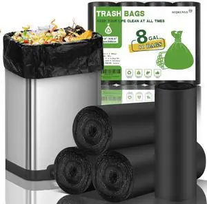 8 Gallon Biodegradable Black Trash Bags - Compostable Tall Kitchen Garbage Bags 80 Count Recycling Unscented Office Outdoor Thick Strong Medium Size Can Waste Basket Liners 8 Gallon Biodegradable Black Trash Bags - Compostable Tall Kitchen Garbage Bags 80 Count Recycling Unscented Office Outdoor Thick Strong Medium Size Can Waste Basket Liners