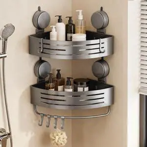 Aluminum Shower Caddy(2-Pack Gray),Shower Shelves for Wall. Aluminum Shower Caddy(2-Pack Gray),Shower Shelves for Wall.