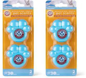 Pets Cat Litter Box Deodorizing Pods 2 pods, Fresh Breeze Scent | 2 Cat Litter Box Deodorizer from Arm and Hammer | Combats Cat Odors | 2 Adhesive Devices (Pack of 2) Pets Cat Litter Box Deodorizing Pods 2 pods, Fresh Breeze Scent | 2 Cat Litter Box Deodorizer from Arm and Hammer | Combats Cat Odors | 2 Adhesive Devices (Pack of 2)