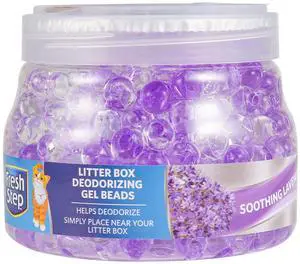 Litter Box Deodorizing Gel Beads, Soothing Lavender Scent, Neutralizes Pet Odors Around the Litter Box, Vented Lid for Continuous Fragrance Release, 12 Oz Litter Box Deodorizing Gel Beads, Soothing Lavender Scent, Neutralizes Pet Odors Around the Litter Box, Vented Lid for Continuous Fragrance Release, 12 Oz