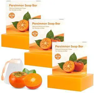 3 PCS Persimmon Soap Bar for Body Odor Control, 3.53oz/per 3 PCS Persimmon Soap Bar for Body Odor Control, 3.53oz/per