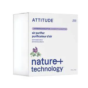 ATTITUDE Odor Eliminator with Activated Carbon, Plant-Based Air Purifier, Vegan, Lavender & Eucalyptus Scent, 8 Ounces ATTITUDE Odor Eliminator with Activated Carbon, Plant-Based Air Purifier, Vegan, Lavender & Eucalyptus Scent, 8 Ounces