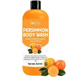 Persimmon Body Wash for Body Odor Control Purifying Deodorizing Soap for Eliminating Odor Underarms, Intimate Inner Thigh, Bikini Area, Smelly Feet Natural Deodorant Soap, Kids Safe Persimmon Body Wash for Body Odor Control Purifying Deodorizing Soap for Eliminating Odor Underarms, Intimate Inner Thigh, Bikini Area, Smelly Feet Natural Deodorant Soap, Kids Safe