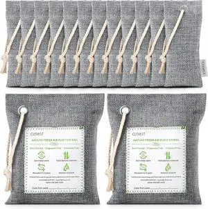 14 Pack Activated Bamboo Charcoal Air Purifying Bags(2x200g, 12x50g), Natural Fresh Odor Absorber, Deodorizer and Moisture Eliminator, Air Purifier Bags for Home 14 Pack Activated Bamboo Charcoal Air Purifying Bags(2x200g, 12x50g), Natural Fresh Odor Absorber, Deodorizer and Moisture Eliminator, Air Purifier Bags for Home