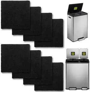 8 Pack Trash Can Odor Filter Refills for Compost Bin, Square Carbon Compost Filters for Countertop Bin, Activated Carbon Filter Charcoal Deodorizer Sheets for Indoor Trash Cans 8 Pack Trash Can Odor Filter Refills for Compost Bin, Square Carbon Compost Filters for Countertop Bin, Activated Carbon Filter Charcoal Deodorizer Sheets for Indoor Trash Cans