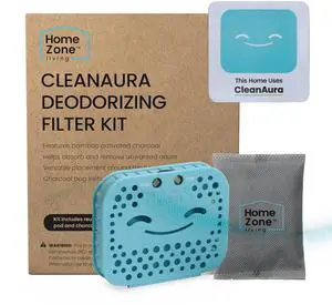 CleanAura Deodorizing Filter Kit with Charcoal Filter Bag and Magnetic Sticker, Helps Eliminate Odor at Home CleanAura Deodorizing Filter Kit with Charcoal Filter Bag and Magnetic Sticker, Helps Eliminate Odor at Home