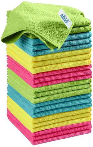 24PK Microfiber Cleaning Cloth, Cleaning Rag for Home, 11.5x11.5in 24PK Microfiber Cleaning Cloth, Cleaning Rag for Home, 11.5x11.5in
