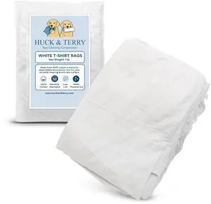 Tshirt Bag of Rags White (1LB), New, 100% Cotton, Paint Rags and Multipurpose, Kitchen, Auto, Staining Cloth, Shop Towels Bulk, Lint Free Absorbent Washable 18 x 18 in Tshirt Bag of Rags White (1LB), New, 100% Cotton, Paint Rags and Multipurpose, Kitchen, Auto, Staining Cloth, Shop Towels Bulk, Lint Free Absorbent Washable 18 x 18 in