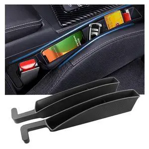 2PCS New Car Seat Gap Filler with 2 Storage Areas,Stylish Car Seat Gap Storage for Stabilizing Phone,Keys Wallet,Universal Car Seat Gap Filler Organizer Interior Accessories (Carbon Black) 2PCS New Car Seat Gap Filler with 2 Storage Areas,Stylish Car Seat Gap Storage for Stabilizing Phone,Keys Wallet,Universal Car Seat Gap Filler Organizer Interior Accessories (Carbon Black)