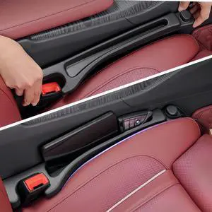 Car Seat Gap Filler 2 Pack, Upgraded 3-in-1 Car Seat Gap Plug Organizer with Storage Slot & Hook, Universal Fit No-Drop Seat Side Gap Seam Filler Between Seat & Console for Car, SUV, Truck Car Seat Gap Filler 2 Pack, Upgraded 3-in-1 Car Seat Gap Plug Organizer with Storage Slot & Hook, Universal Fit No-Drop Seat Side Gap Seam Filler Between Seat & Console for Car, SUV, Truck