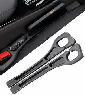 Car Seat Gap Filler 2 Pack, No Drop Seat Gap Plug with Dual Storage Slots, Blocks Phones Keys Coins, Flexible EVA Console Gap Filler Auto Accessories for Cars SUVs Trucks Car Seat Gap Filler 2 Pack, No Drop Seat Gap Plug with Dual Storage Slots, Blocks Phones Keys Coins, Flexible EVA Console Gap Filler Auto Accessories for Cars SUVs Trucks
