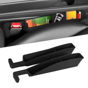 2PCS Car Seat Gap Filler Organizer, Car Seat Organizer, Multifunctional Seat Gap Storage Box for Phone Key, Fill The Gap & Stop Things from Dropping, Universal for Most Vehicles (Black) 2PCS Car Seat Gap Filler Organizer, Car Seat Organizer, Multifunctional Seat Gap Storage Box for Phone Key, Fill The Gap & Stop Things from Dropping, Universal for Most Vehicles (Black)