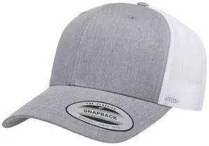 Classics Retro Trucker Cap, Heather/White, OSFA Classics Retro Trucker Cap, Heather/White, OSFA