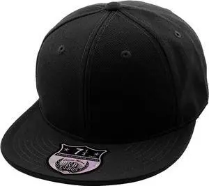 KNW-2364 BLK (7 5/8) The Real Original Fitted Flat-Bill Mens Hat True-Fit, 9 Sizes & 20 Colors, Black KNW-2364 BLK (7 5/8) The Real Original Fitted Flat-Bill Mens Hat True-Fit, 9 Sizes & 20 Colors, Black