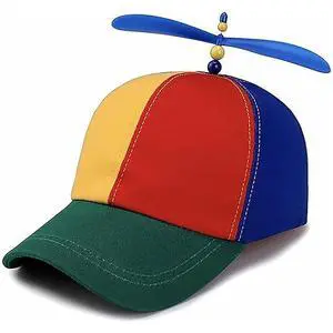 Colorful Helicopter Baseball Cap: Neutral Adjustable Cute Baseball Helicopter Propeller Cap Snapback Cap Colorful Helicopter Baseball Cap: Neutral Adjustable Cute Baseball Helicopter Propeller Cap Snapback Cap