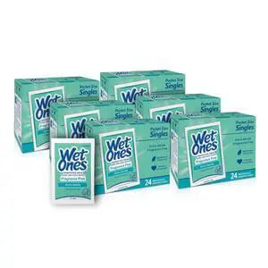 Singles Hand Wipes, Sensitive Skin, Unscented, 24 ct (6 Pack) Singles Hand Wipes, Sensitive Skin, Unscented, 24 ct (6 Pack)