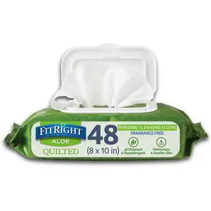 Medline Aloe Quilted Heavyweight Personal Cleansing Cloth Wipes, Unscented, Pack of 48, 8 x 12 inch Adult Large Incontinence Wipes Medline Aloe Quilted Heavyweight Personal Cleansing Cloth Wipes, Unscented, Pack of 48, 8 x 12 inch Adult Large Incontinence Wipes
