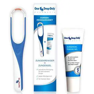 Pharmacia Tongue Cleaning Set: Tongue Cleaner Brush, Tongue Gel 25ml/ 0.85floz and 10 Dental Picks, German Oral Care Pharmacia Tongue Cleaning Set: Tongue Cleaner Brush, Tongue Gel 25ml/ 0.85floz and 10 Dental Picks, German Oral Care