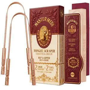 Tongue Scraper with Case Easy to Use Tongue Scraper for Adults, Tongue Cleaner for Oral Care & Hygiene Copper Set of 2 (with Travel Case) Tongue Scraper with Case Easy to Use Tongue Scraper for Adults, Tongue Cleaner for Oral Care & Hygiene Copper Set of 2 (with Travel Case)