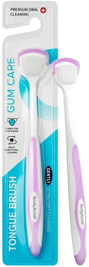 Silicone Tongue Cleaner for Adults, Soft & Gentle Tongue Brush and Scraper, Helps Remove Bad Breath, Flexible Non-Slip Handle for Comfortable Control Silicone Tongue Cleaner for Adults, Soft & Gentle Tongue Brush and Scraper, Helps Remove Bad Breath, Flexible Non-Slip Handle for Comfortable Control