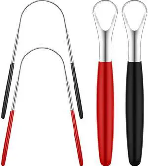 4 Pieces Tongue Scrapers, Reduce Bad Breath Cleaning Tongue Brushes Stainless Steel Oral Tongue Brushes Beauty Tools 4 Pieces Tongue Scrapers, Reduce Bad Breath Cleaning Tongue Brushes Stainless Steel Oral Tongue Brushes Beauty Tools