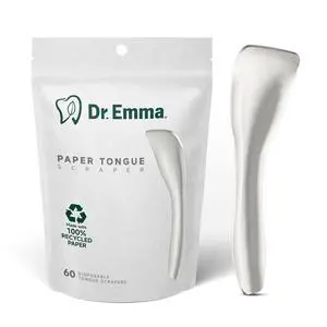 Tongue Scraper, Disposable Tongue Cleaner for Adults, Paper Hygienic Scraper, Clean Tongue, Promote Fresh Breath, 60 Count (Pack of 1) Tongue Scraper, Disposable Tongue Cleaner for Adults, Paper Hygienic Scraper, Clean Tongue, Promote Fresh Breath, 60 Count (Pack of 1)