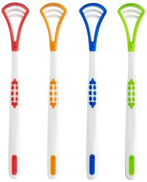 4-Pack Tongue Scraper Oral Care Kits Plastic Dual-sided Tongue Brushes for Reducing Bad Breath, Includes Comfort Grip Handle, Ideal for Adults and Kids Healthy Oral Hygiene Tools 4-Pack Tongue Scraper Oral Care Kits Plastic Dual-sided Tongue Brushes for Reducing Bad Breath, Includes Comfort Grip Handle, Ideal for Adults and Kids Healthy Oral Hygiene Tools