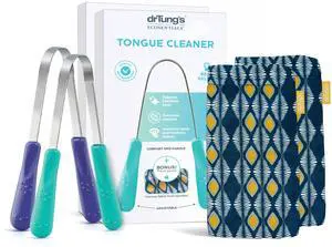 Stainless Steel Tongue Scraper - Adults & Kids - 2 Pack Stainless Steel Tongue Scraper - Adults & Kids - 2 Pack
