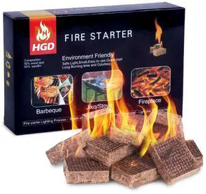 Fire Starter, Mini Natural Fire Starters for Campfires, BBQ Grill, Charcoal Chimney, Outdoor Pit, Indoor Fireplace, Wood Stove - Water Resistant Firestarter Sticks - Camping Accessories Essentials Fire Starter, Mini Natural Fire Starters for Campfires, BBQ Grill, Charcoal Chimney, Outdoor Pit, Indoor Fireplace, Wood Stove - Water Resistant Firestarter Sticks - Camping Accessories Essentials