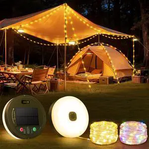 Solar/USB Rechargeable Camping String Lights 3 in 1 Camping Lights Solar/USB Rechargeable Camping String Lights 3 in 1 Camping Lights