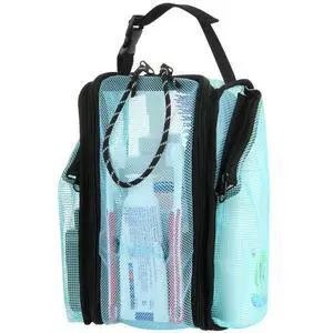 Mesh Shower Caddy Toiletry Organizer Hanging Shower Tote Bag, Quick Dry Shower Organizer Portable Bath Bag with Durable Zippers & Side Pockets for Travel Gym Swimming Beach & Camp (Aqua Blue) Mesh Shower Caddy Toiletry Organizer Hanging Shower Tote Bag, Quick Dry Shower Organizer Portable Bath Bag with Durable Zippers & Side Pockets for Travel Gym Swimming Beach & Camp (Aqua Blue)