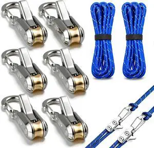 6-Pack Paracord Adjusters,Rope Tightening Tool & Tensioner,Rope with Roller Tensioner Heavy-Duty Tie Down for Camping, Tarps, Guy Lines, Boating, Cargo Bundling, & Outdoor Gear 6-Pack Paracord Adjusters,Rope Tightening Tool & Tensioner,Rope with Roller Tensioner Heavy-Duty Tie Down for Camping, Tarps, Guy Lines, Boating, Cargo Bundling, & Outdoor Gear