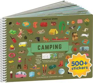 Camping 500+ Kids Sticker Book Fun Toddler Travel Activity Coloring and Sticker Book, Road Trip Essentials, 12 Coloring Pages + 12 Side by Side Scenes for Ages 28 Years Camping 500+ Kids Sticker Book Fun Toddler Travel Activity Coloring and Sticker Book, Road Trip Essentials, 12 Coloring Pages + 12 Side by Side Scenes for Ages 28 Years
