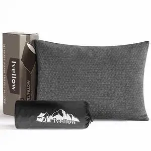 Travel Pillow, Camping Pillow for Sleeping, Shredded Memory Foam Travel Pillow, Camping Pillow for Sleeping, Shredded Memory Foam
