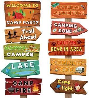 20 Pieces Camping Themed Party Decorations Camping Party Directional Signs for Summer Camp Decor Welcome to Camp Birthday Party Supplies Classroom Wall Door Porch Yard Sign 20 Pieces Camping Themed Party Decorations Camping Party Directional Signs for Summer Camp Decor Welcome to Camp Birthday Party Supplies Classroom Wall Door Porch Yard Sign